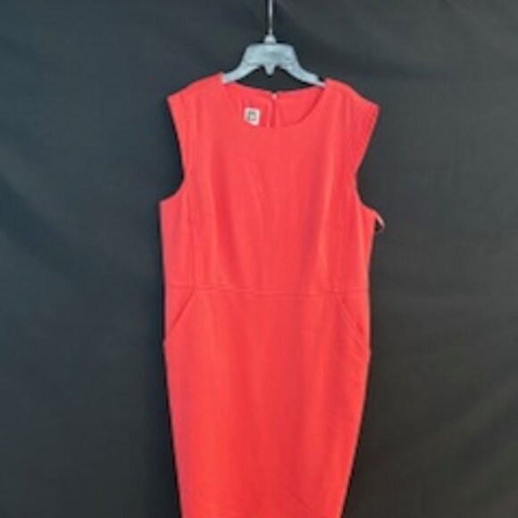 Tommy Hilfiger Red Fit Scuba Flare Dress 12 (Red) - Picture 2 of 7